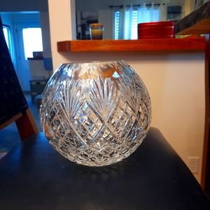 Lead cut crystal vase